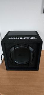 Alpine Subwoofer (Alpine SWE-815) met ingebouwde versteker, Auto diversen, Autospeakers, Gebruikt, Ophalen