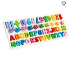 Houten puzzel met cijfers en letters, Kinderen en Baby's, Speelgoed | Houten speelgoed, Ophalen, Nieuw, Overige typen
