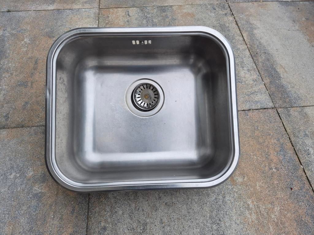 Te koop spoelbak RVS, Huis en Inrichting, Keuken | Keukenelementen, Ophalen, Gebruikt, 50 tot 100 cm, Minder dan 100 cm