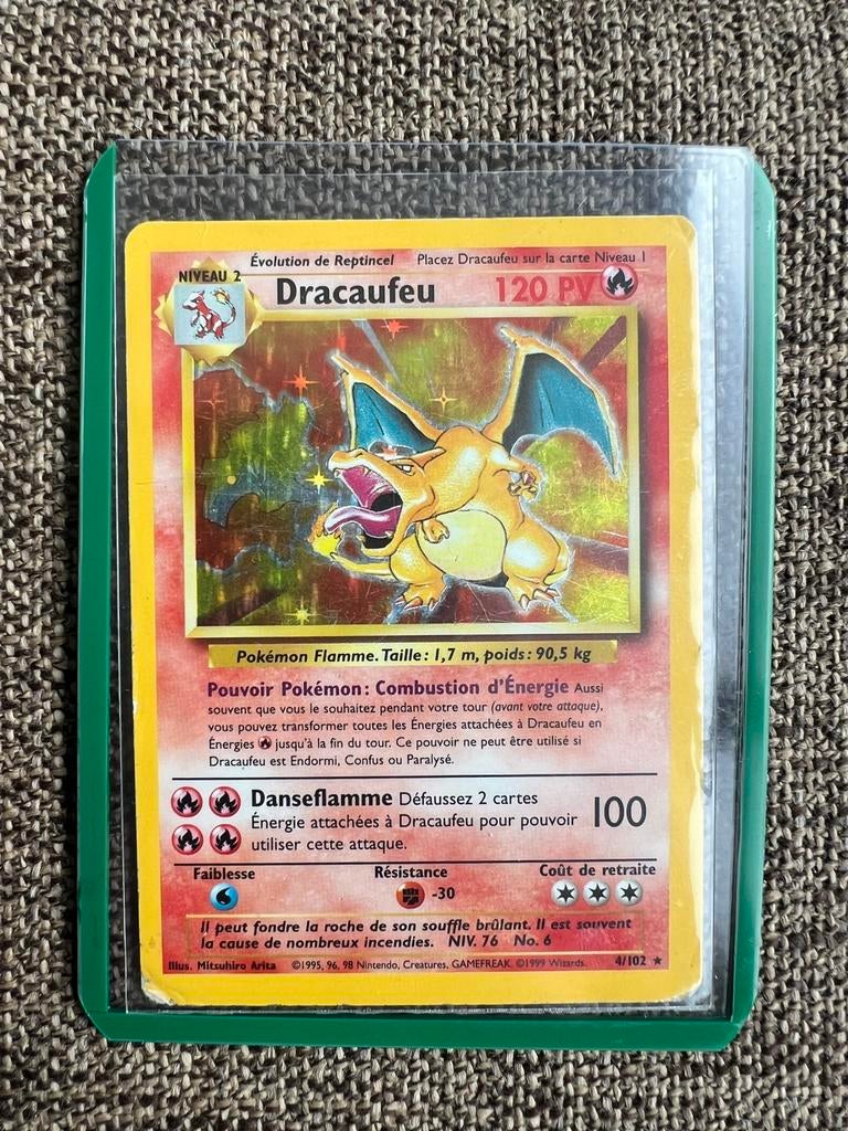 Pokemon kaart franse charizard HOLO base set, Hobby en Vrije tijd, Verzamelkaartspellen | Pokémon, Ophalen, Zo goed als nieuw