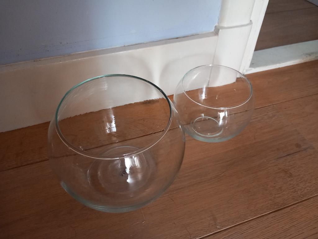 gratis verzenden bloempot vissenkom bol glas hangpot hanger, Ophalen of Verzenden, Zo goed als nieuw