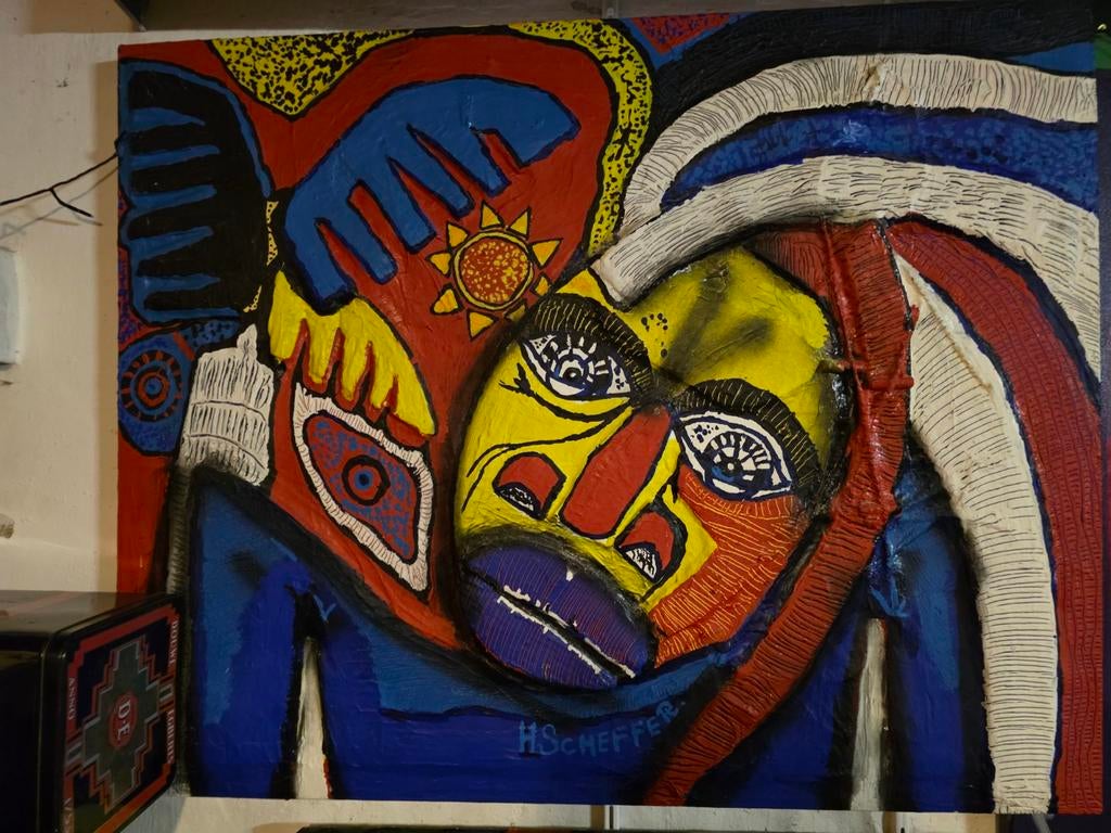 Rastaman schilderij J Scheffer, Ophalen of Verzenden