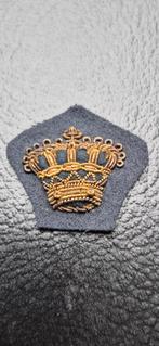 Vooroorlogs embleem kroon sergeant majoor administratie (1), Ophalen of Verzenden, Landmacht, Nederland, Embleem of Badge