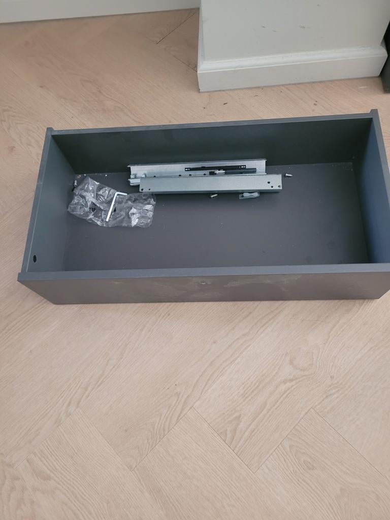 Komplement grijze lade 100 cm voor ondiepe Pax kast, Overige materialen, 1 of 2 laden, Nieuw, Minder dan 100 cm