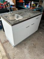 Leuk keukenblokje met meng kraan, Ophalen, Gebruikt, Wit, Overige typen