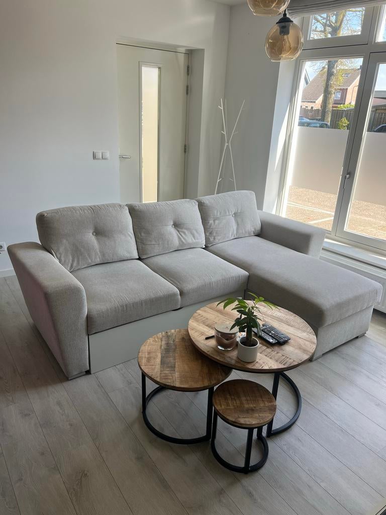 JYSK VEJLBY hoekbank met opbergruimte, Ophalen, Gebruikt, Driepersoons, 200 tot 250 cm