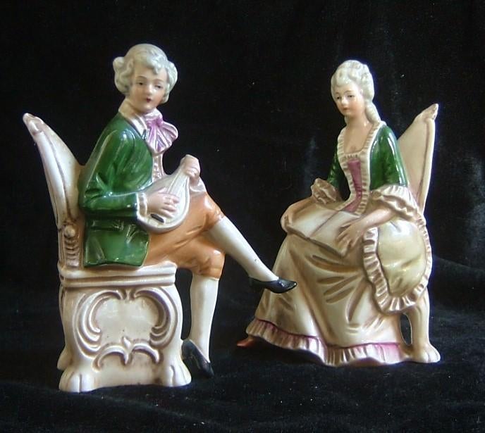 Antieke porselein Duitse DDR Grafenthal duo muzikanten, Antiek en Kunst, Ophalen of Verzenden