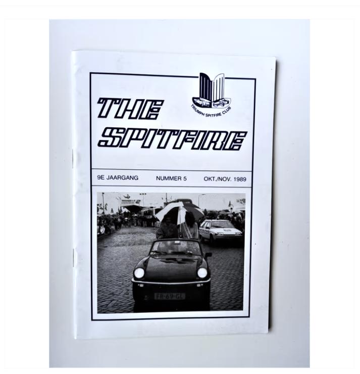 triumph spitfire clubblad nr.5 uit 1989, Ophalen of Verzenden, Zo goed als nieuw, Overige merken, TSC