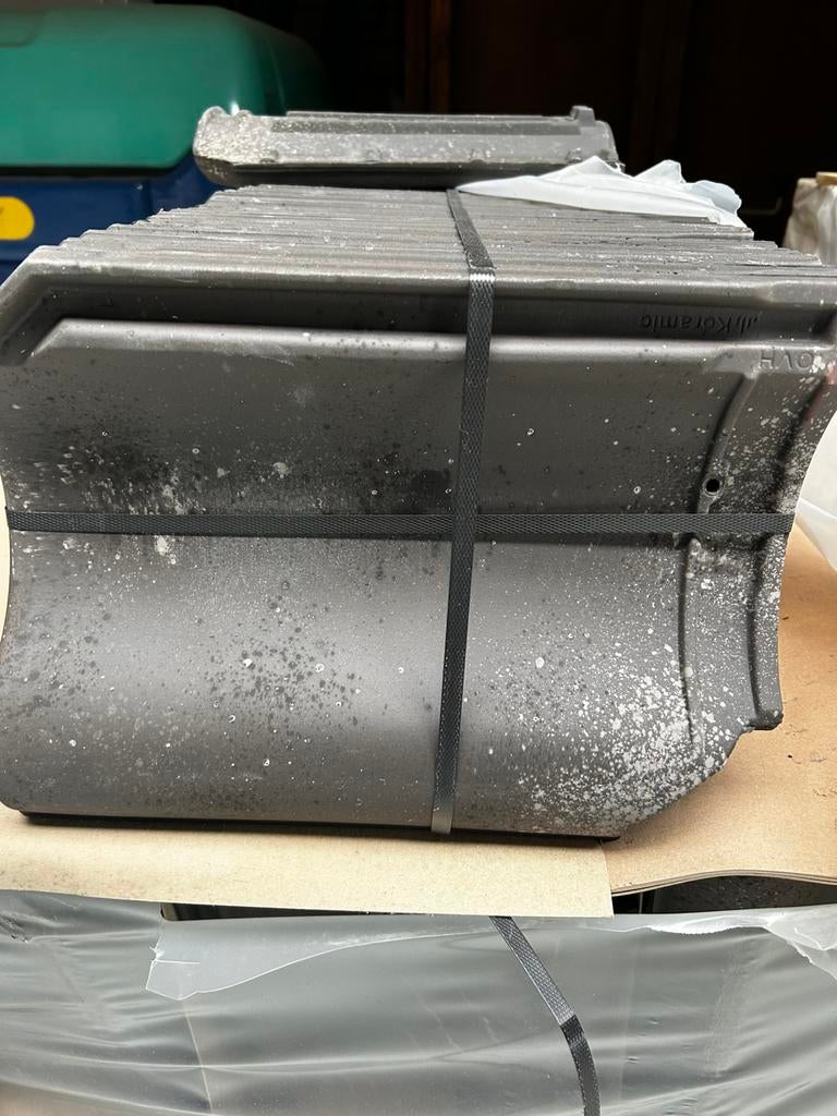 OVH dakpan vieillie blauw gesmoord, Doe-het-zelf en Verbouw, Steen of Klei, Blauw, Ophalen of Verzenden, Zo goed als nieuw