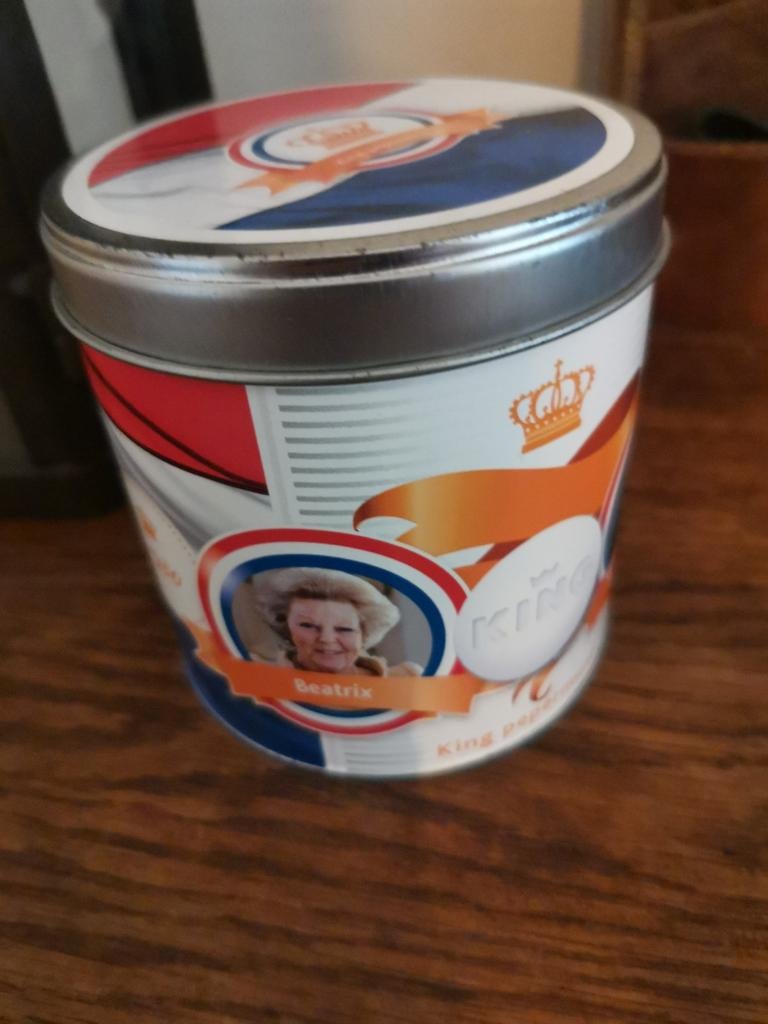 Blik King Pepermunt, Verzamelen, Blikken, Ophalen of Verzenden, Gebruikt, Overige, Overige merken