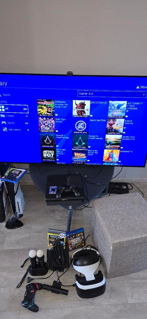 PS4 Slim GoldHen,PS VR, 
5TB, 248 GAMES, Ophalen of Verzenden, Slim