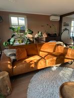 Cognac bruine bank - 220 cm breed, Ophalen, Gebruikt, Driepersoons, 75 tot 100 cm