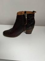 Merk Humanoid Donkerbruine leren enkellaarsjes met rits, Ophalen of Verzenden, Gedragen, Bruin, Lage of Enkellaarzen