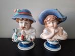 Antieke Porseleinen Bustes Blauw, Antiek en Kunst, Antiek | Keramiek en Aardewerk, Ophalen of Verzenden
