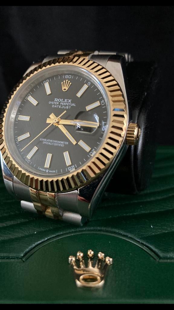 Rolex Datejust Black Gold Automatisch, Sieraden, Tassen en Uiterlijk, Horloges | Dames, Verzenden, Zo goed als nieuw, Staal, Rolex