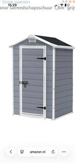 Keter Manor gereedschapsschuur, Ophalen, Gebruikt, Kunststof, Overige typen