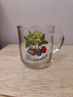 Mooie theeglas met opdruk van bosvruchten en "Vruchtenthee", Glas of Glazen, Verzenden, Overige stijlen, Glas