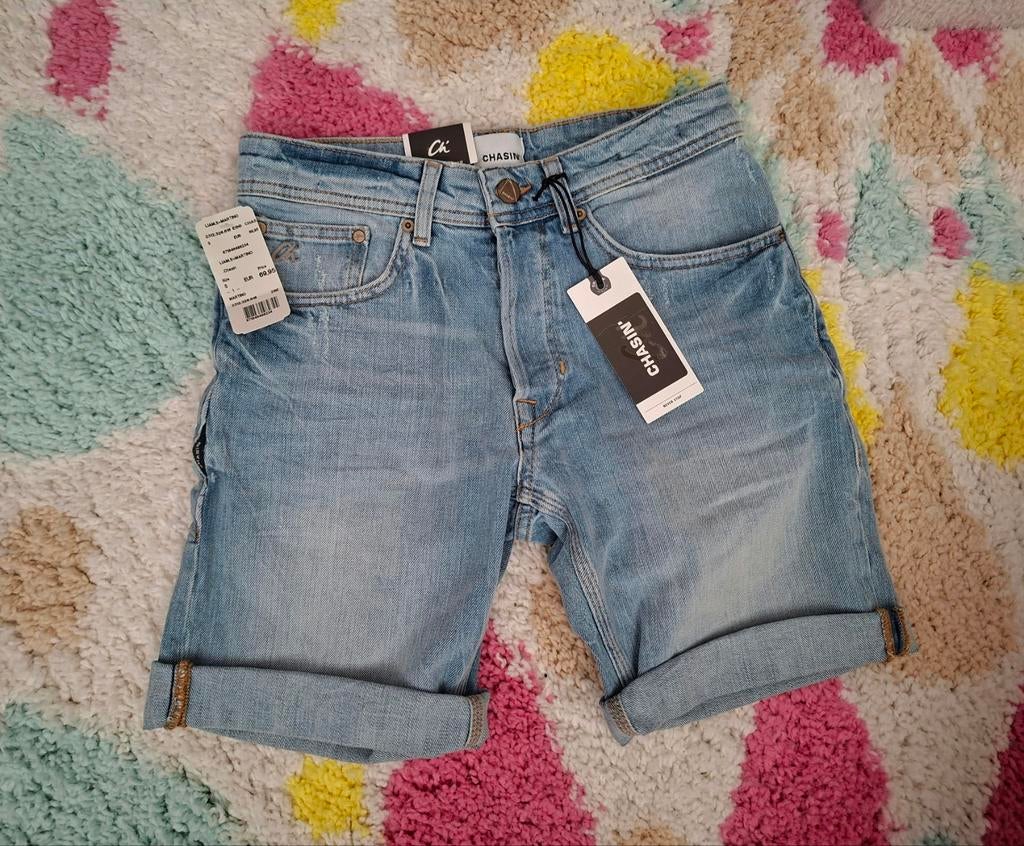 Chasin korte spijkerbroek maat S NIEUW, Kleding | Heren, Spijkerbroeken en Jeans, Chasin, Blauw, Nieuw, W32 (confectie 46) of kleiner