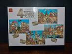 4 puzzels van 1000 stukjes in 1 doos, Ophalen, 500 t/m 1500 stukjes, Zo goed als nieuw