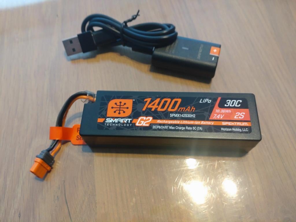 Spektrum LiPo Accu 1400mAh 2S 7.4V 30C, Ophalen of Verzenden, Nieuw