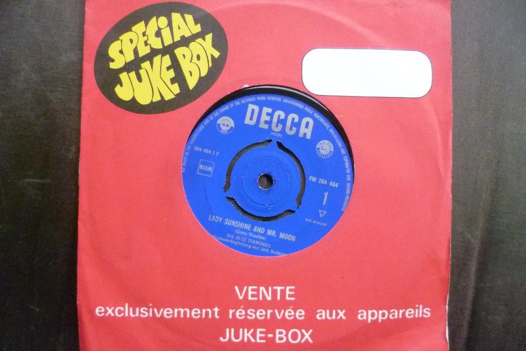die blue diamonds - lady sunshine and mr. moon ( jaren 60 ), 7 inch, Single, Ophalen of Verzenden, Zo goed als nieuw
