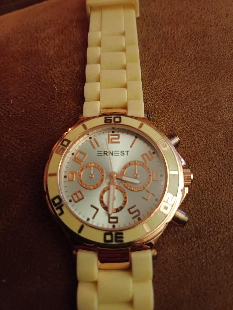 Horloge ERNEST, Sieraden, Tassen en Uiterlijk, Horloges | Dames, Overige merken, Polshorloge, Overige materialen, Ophalen of Verzenden