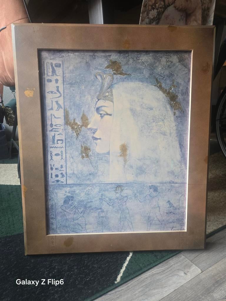 2 schilderijen met Egyptische farao's, Antiek en Kunst, Ophalen of Verzenden