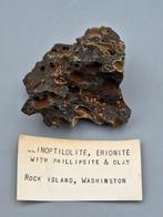 Clinoptiloliet, Erioniet - Rock Island, Washington, USA, Ophalen of Verzenden, Mineraal