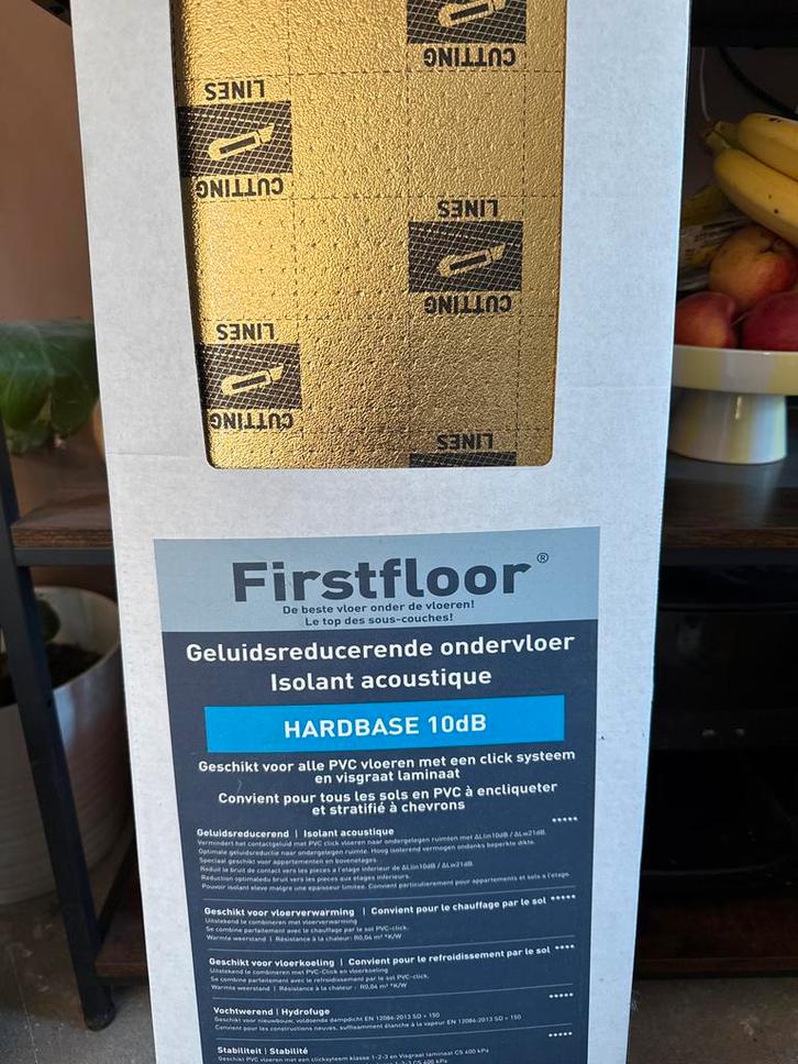 Firstfloor Hardbase 10dB ondervloer - 1 pak, Doe-het-zelf en Verbouw, Vloerdelen en Plavuizen, Nieuw, Overige typen, Kunststof