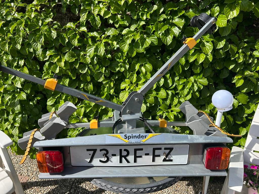 Spinder fietsendrager voor 2 fietsen, Ophalen, Gebruikt, Trekhaakdrager