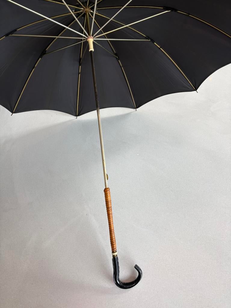 Vintage Lilion paraplu zwart, Sieraden, Tassen en Uiterlijk, Paraplu's, Ophalen of Verzenden, Zo goed als nieuw, Zwart