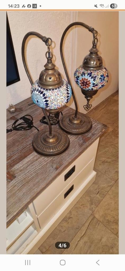 Mozaïek lampen, Ophalen