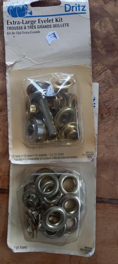 Dritz handstempel en eyelets oogjes koper 1.1 cm of 7/16", Ophalen of Verzenden, Nieuw, Overige typen