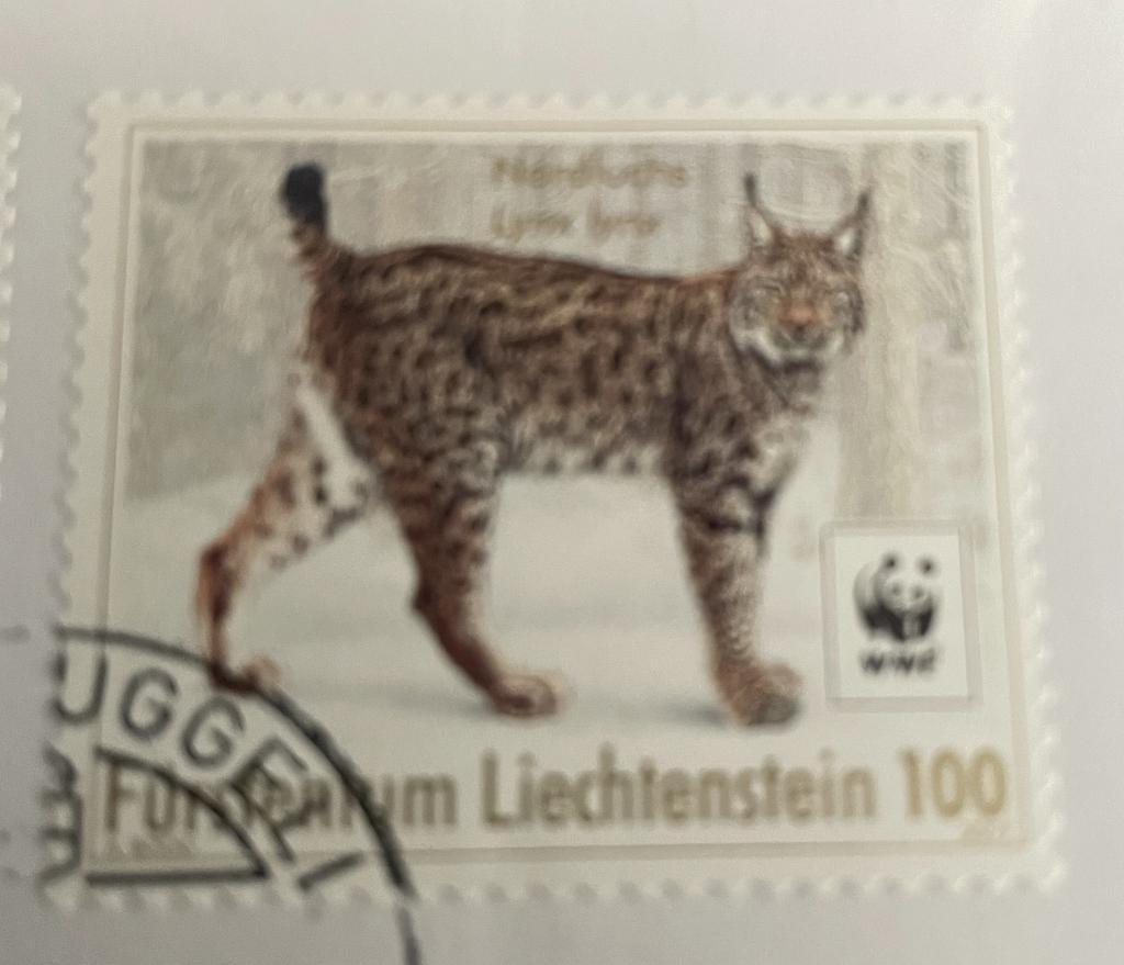 Liechtenstein 6: dier wwf - eerste bieder, Ophalen of Verzenden, Gestempeld