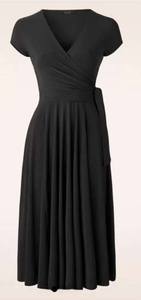 Jurk zwart Layla Vintage Chic voor Topvintage, maat 40, Maat 38/40 (M), Verzenden, Zwart, Zo goed als nieuw