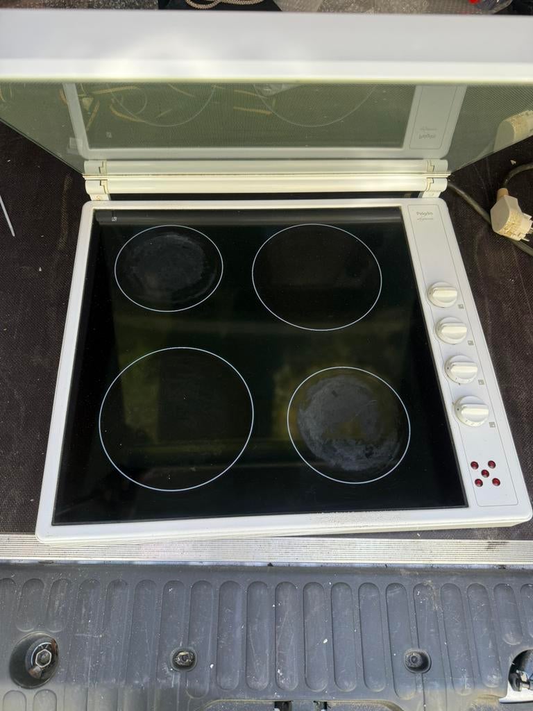 Tafelmodel electrisch fornuis, Witgoed en Apparatuur, Fornuizen, Gebruikt, Vrijstaand, 85 tot 90 cm, Elektrisch