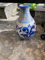 Grote vaas blauw wit aardewerk, Gebruikt, Blauw, Aardewerk of Porselein, Ophalen of Verzenden