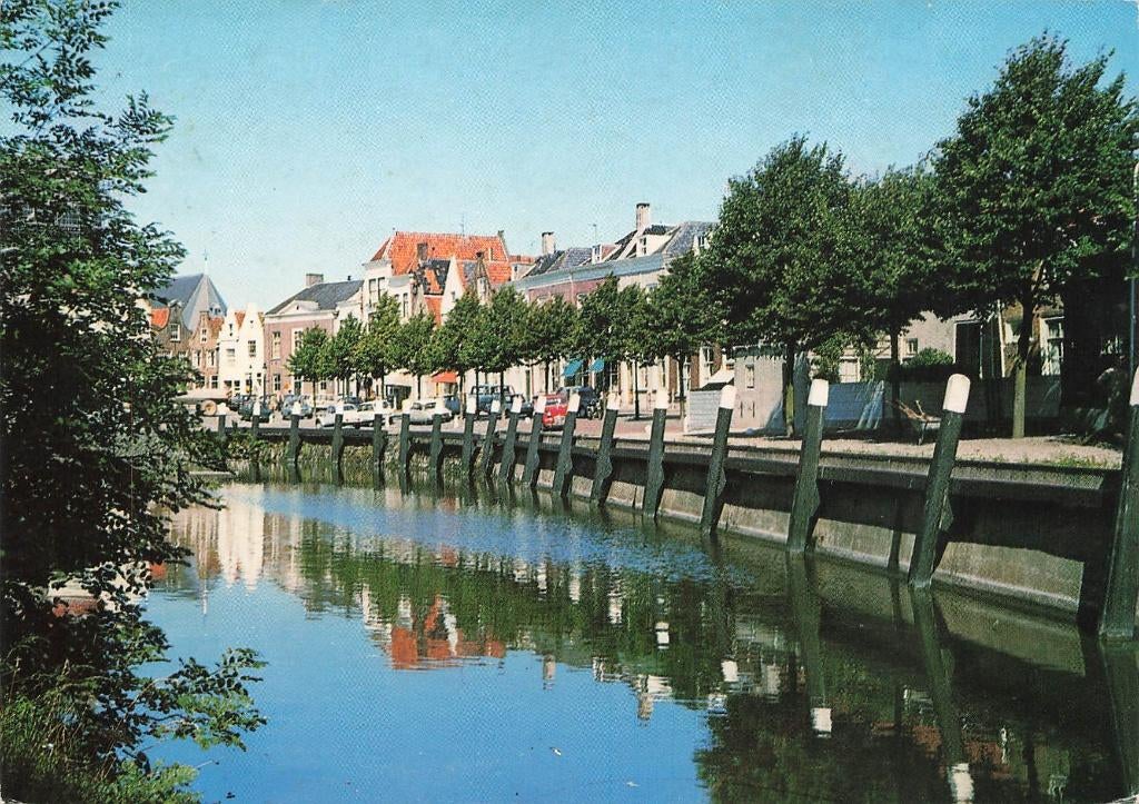 Goedereede, Doorkijk op Noordzijde Haven, Ophalen of Verzenden, 1960 tot 1980, Gelopen, Zuid-Holland