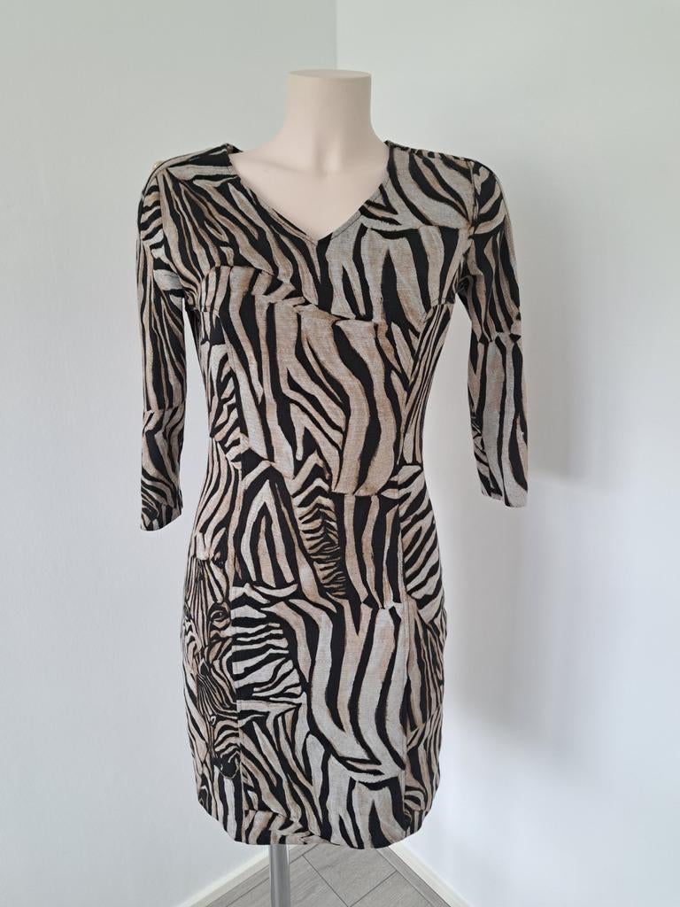 Caroline Biss Zebra Jurk maat 36/S, Ophalen of Verzenden, Zo goed als nieuw, Maat 36 (S), Caroline Biss