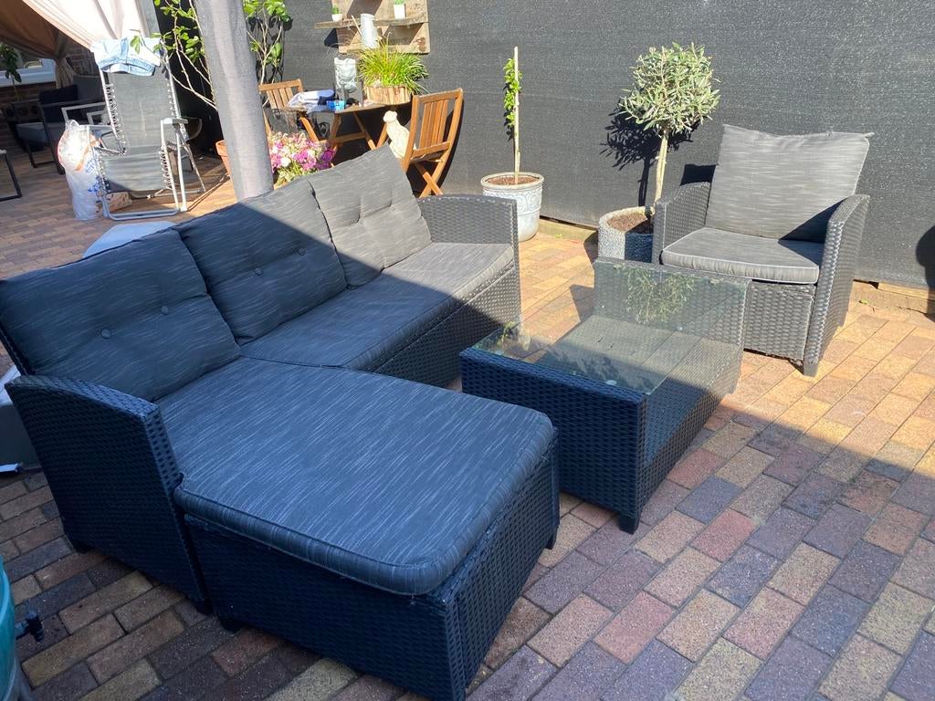 lounge set, 4 zitplaatsen, Kunststof, Gebruikt, Ophalen of Verzenden