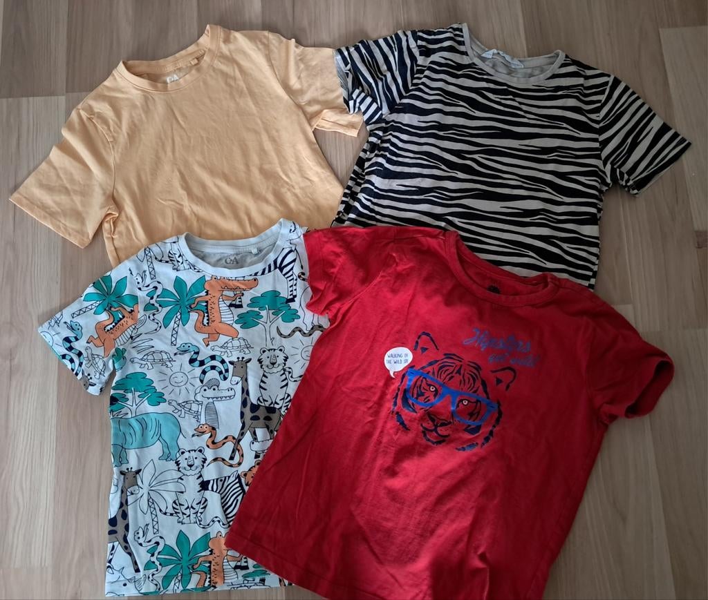 4x  T-shirts maat 134-140, Kinderen en Baby's, Kinderkleding | Maat 134, Gebruikt, C&A., Jongen of Meisje, Ophalen of Verzenden