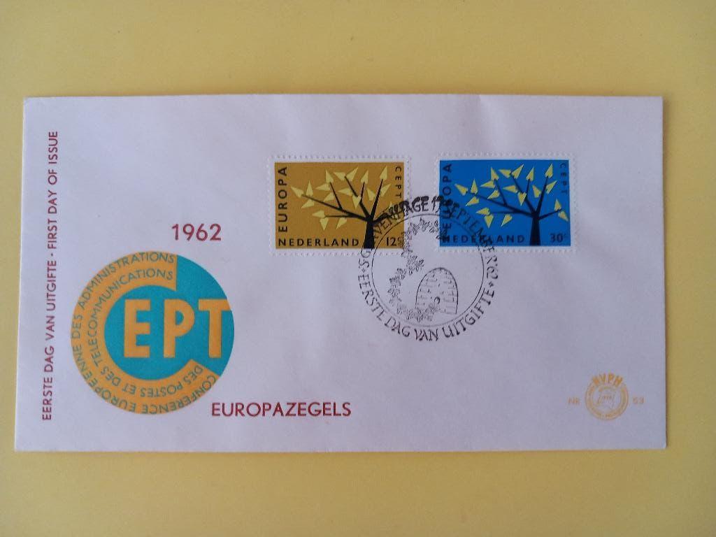 1962 Europazegels FDC E53 blanco met open klep e3, Postzegels en Munten, Postzegels | Eerstedagenveloppen, Verzenden, Onbeschreven