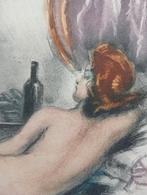 Litho erotiek naakt stijl o.a Felicien Rops, Ophalen of Verzenden