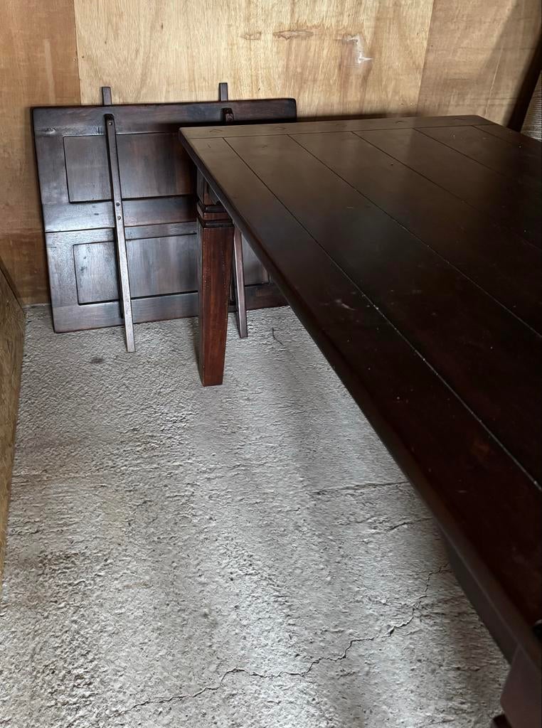 Koloniale uitschuifbare eettafel 90x160/240 cm, Huis en Inrichting, Tafels | Eettafels, Ophalen, Gebruikt, 200 cm of meer, 50 tot 100 cm