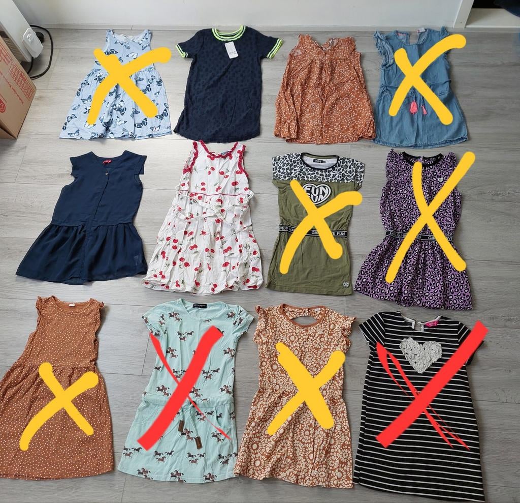Jurken korte mouwen maat 122 meisje jurk 122/128 jurk jurken, Kinderen en Baby's, Kinderkleding | Maat 122, Ophalen of Verzenden