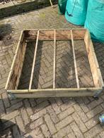 Houten Kweekbak 1x1m voor Groenten, Bloemen of Kruiden, Tuin en Terras, Kweekspullen, Ophalen, Gebruikt, Kweekbak