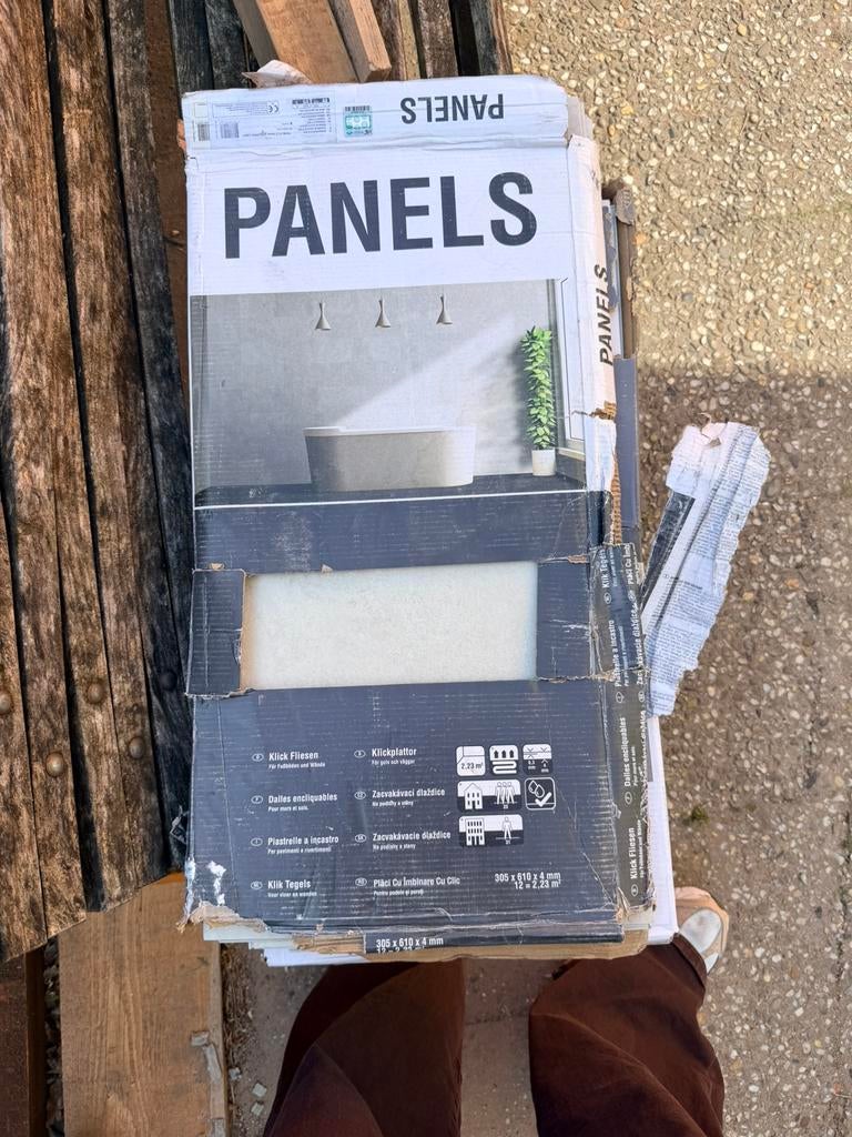 Wand klik tegels pvc hornbach, 60 cm of meer, Zo goed als nieuw, Minder dan 5 m², Wandtegels