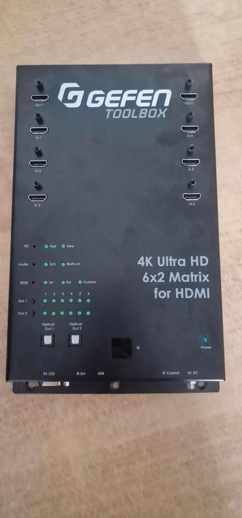Gefen Toolbox 4K Ultra HD 6x2 Matrix voor HDMI, Audio, Tv en Foto, Converters, Zo goed als nieuw, Ophalen of Verzenden