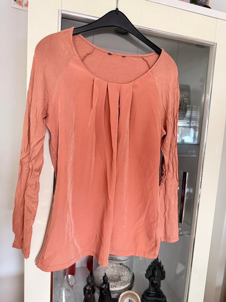Oranje T-shirt met lange mouwen, Kleding | Dames, T-shirts, Maat 38/40 (M), Ophalen of Verzenden, Lange mouw, Roze