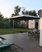 Solero Zweefparasol 4x4mtr. Horeca kwaliteit parasol, Ophalen, Kantelbaar, 3 tot 4 meter, Zweefparasol